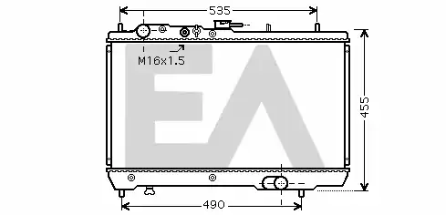 Радиатор, охлаждение двигателя 31R36019 EACLIMA