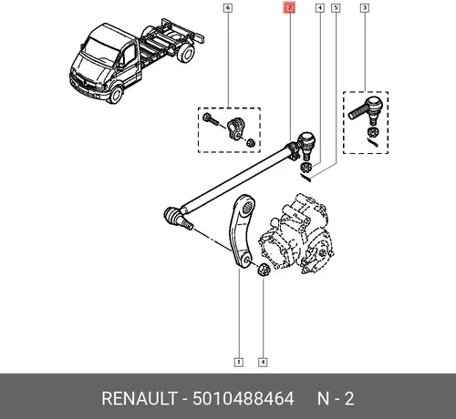 Рулевая тяга RENAULT 5010488464