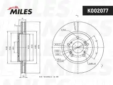 Тормозной диск MILES K002077