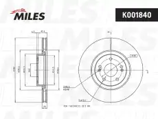 Тормозной диск MILES K001840