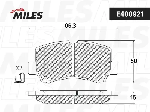 Тормозные колодки дисковые MILES E400921