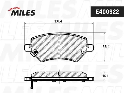 Тормозные колодки дисковые MILES E400922