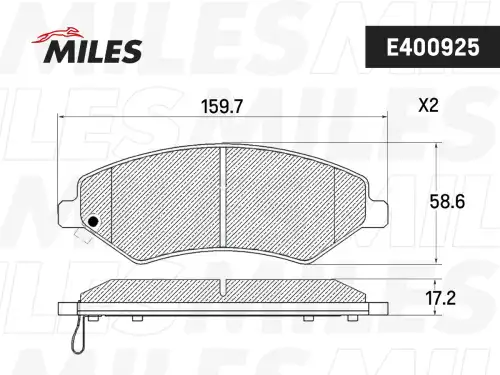 Тормозные колодки дисковые MILES E400925