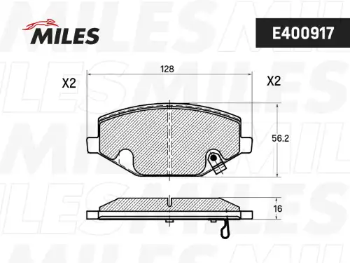Тормозные колодки дисковые MILES E400917