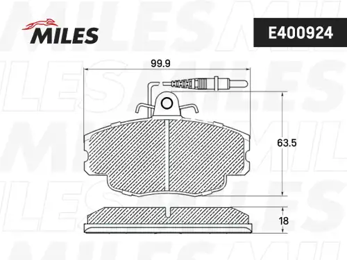 Тормозные колодки дисковые MILES E400924