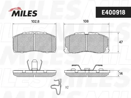 Тормозные колодки дисковые MILES E400918