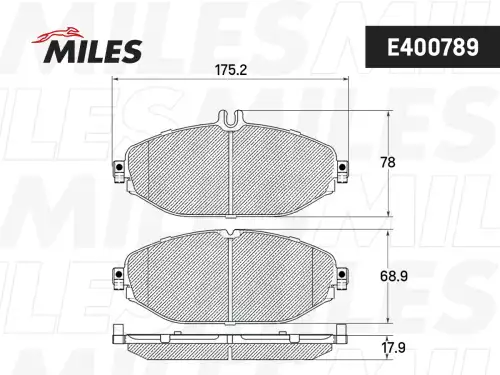Тормозные колодки дисковые MILES E400789