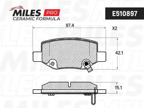 Тормозные колодки дисковые MILES E510897