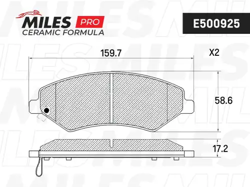 Тормозные колодки дисковые MILES E500925