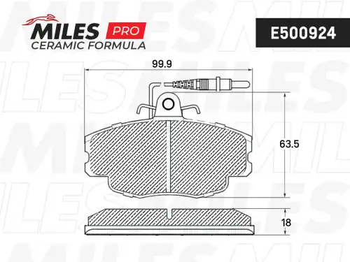 Тормозные колодки дисковые MILES E500924