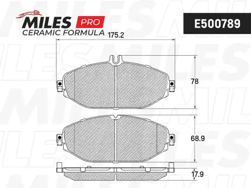 Тормозные колодки дисковые MILES E500789