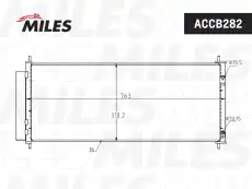 Радиатор кондиционера (конденсатор) MILES ACCB282