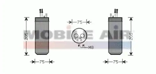 Осушитель кондиционера VAN WEZEL 0300D209