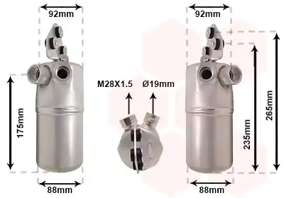 Осушитель кондиционера VAN WEZEL 0300D260