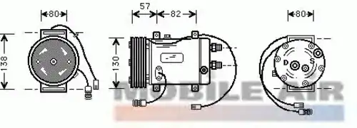 компрессор кондиционера Audi 0300K006 VAN WEZEL