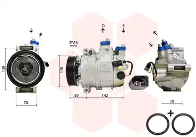 компрессор кондиционера Audi 0300K029 VAN WEZEL