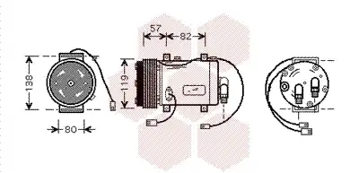 компрессор кондиционера Audi 0300K143 VAN WEZEL