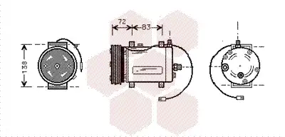 компрессор кондиционера Audi 0300K144 VAN WEZEL