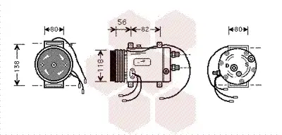 компрессор кондиционера Audi 0300K255 VAN WEZEL