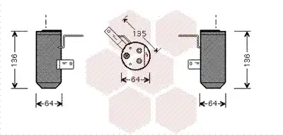 Осушитель кондиционера VAN WEZEL 0200D160