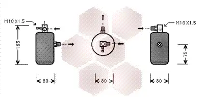 Осушитель кондиционера VAN WEZEL 0900D162