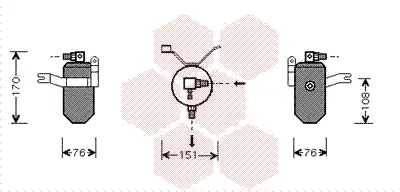 Осушитель кондиционера VAN WEZEL 0900D184