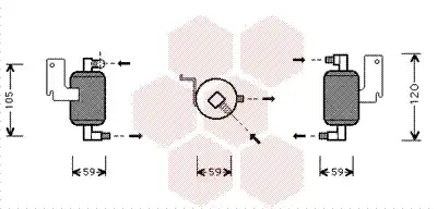 Осушитель кондиционера VAN WEZEL 0900D186