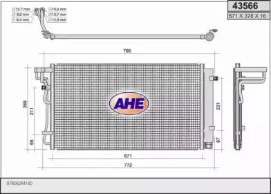 Конденсатор, кондиционер 43566 AHE