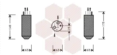 Осушитель кондиционера VAN WEZEL 8100D029