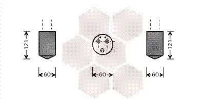 Осушитель кондиционера VAN WEZEL 8100D043