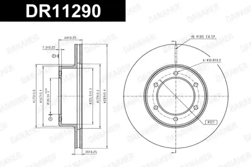 Тормозной диск DR11290 DANAHER