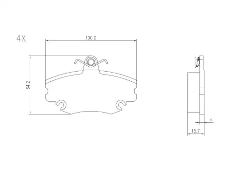 Тормозные колодки дисковые BARNETT RN001S
