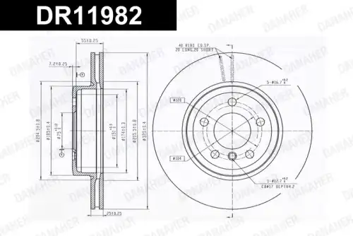 Тормозной диск DR11982 DANAHER