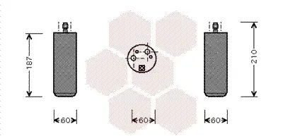 Осушитель кондиционера VAN WEZEL 1700D073