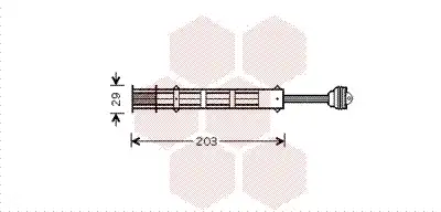 Осушитель кондиционера VAN WEZEL 1700D282