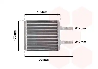 Радиатор печки VAN WEZEL 82006061