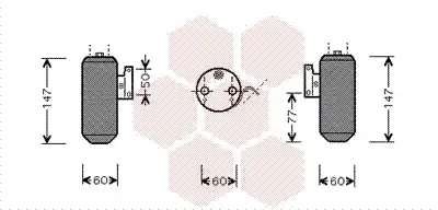 Осушитель кондиционера VAN WEZEL 2700D084