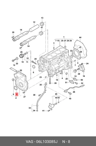 Кольцо уплотнительное автомобильное VAG 06L103085J