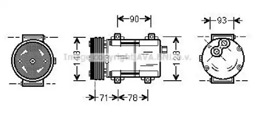 компрессор кондиционера Ford FDAK277 AVA