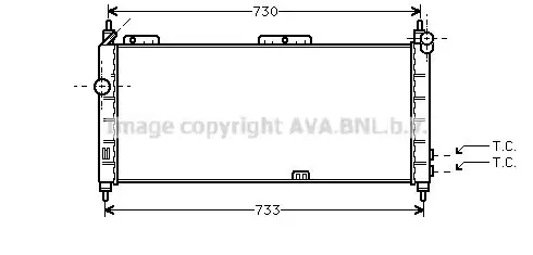 Радиатор кондиционера (конденсатор) AVA OLA2203