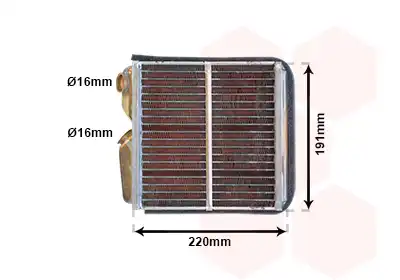 Радиатор печки VAN WEZEL 37006240