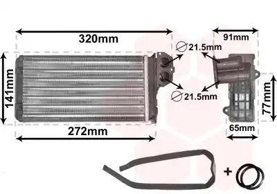 Радиатор печки VAN WEZEL 40006199