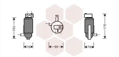 Осушитель кондиционера VAN WEZEL 4000D059