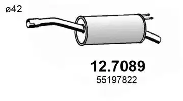 ASSO 12.7089 Задн.часть глушителя 446835