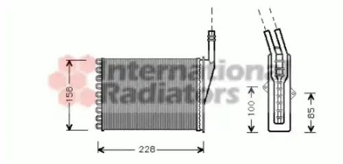 Радиатор печки VAN WEZEL 43006250