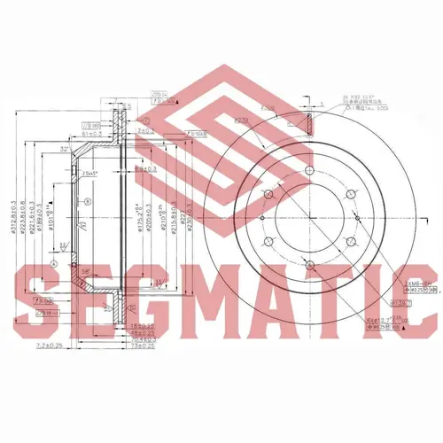 Тормозной диск SEGMATIC SBD30093505