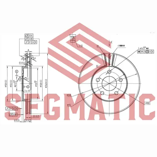 Тормозной диск SEGMATIC SBD30093543