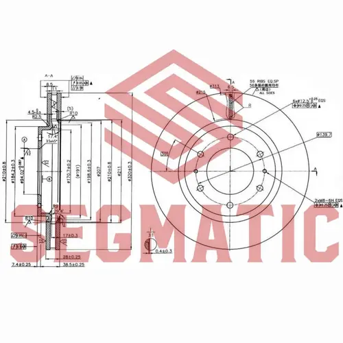 Тормозной диск SEGMATIC SBD30093494