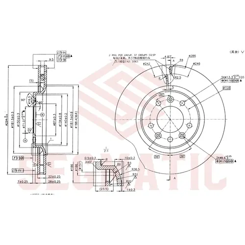 Тормозной диск SEGMATIC SBD30093534