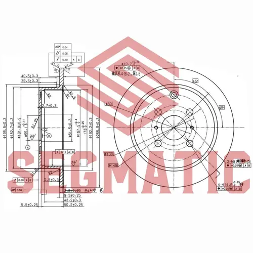 Тормозной диск SEGMATIC SBD30093509